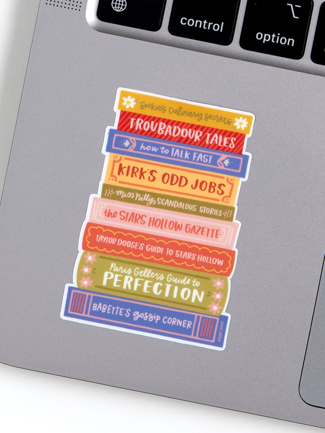 Stars Hollow Book Stack Decal Sticker, 2 of 2