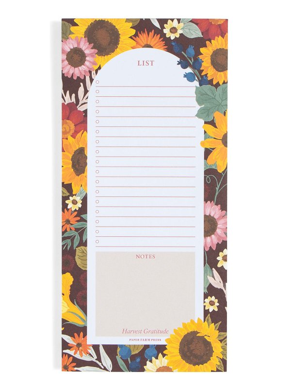 Sunflowers Market List Notepad, 1 of 4