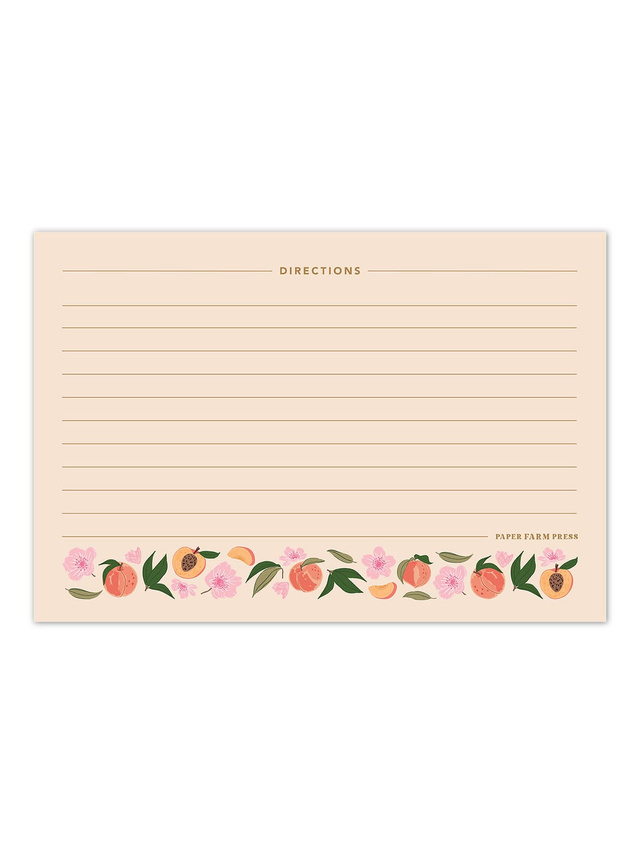 Peach Blossom Recipe Cards, 2 of 2