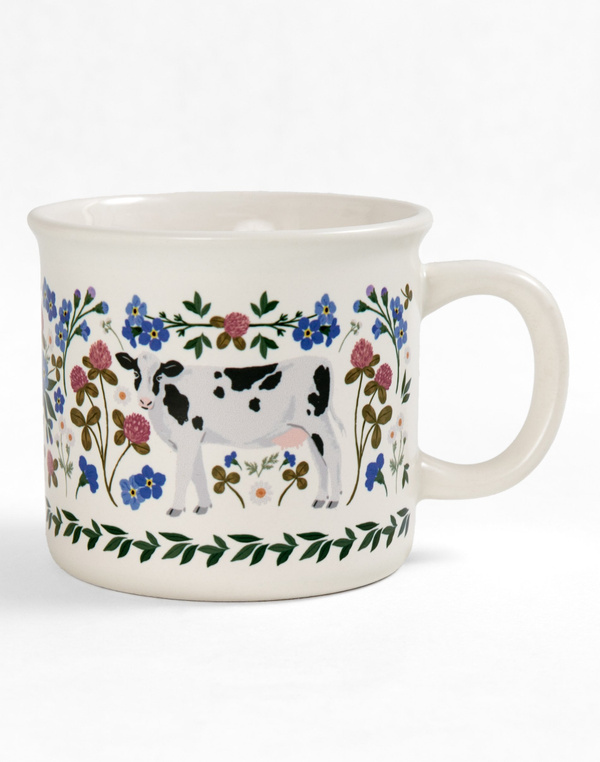 Milk Cow Folk Floral Mug, 1 of 1