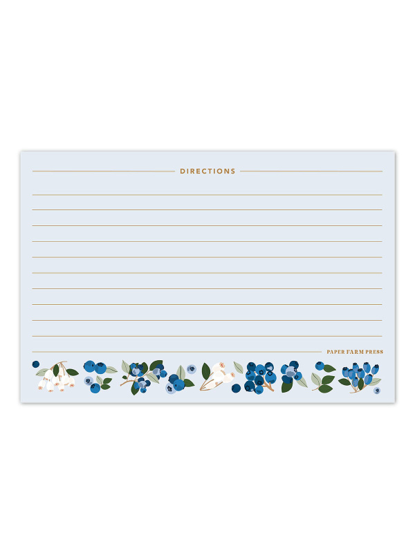 Blueberry Field Recipe Cards, 2 of 2