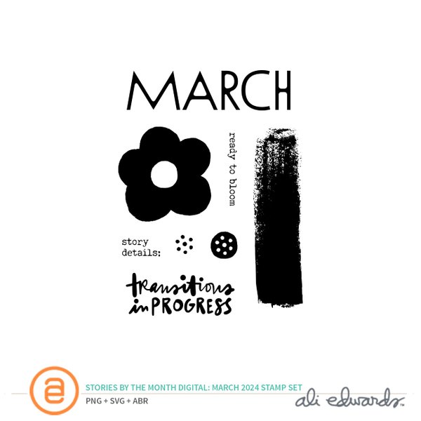 March 2024 3×4 Digital Stamp Set, 1 of 1
