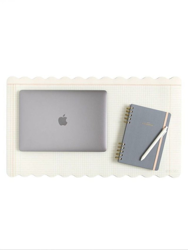 Scalloped Ledger Large Desk Mat, 5 of 5