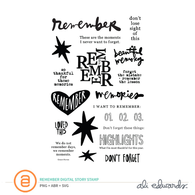 Remember Digital Story Stamp™, 1 of 1