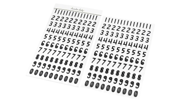 4×6 Puffy Number Sticker Sheets - Black, 2 of 2