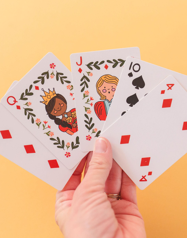 Yellow Library Card Deck Of Playing Cards, 4 of 8
