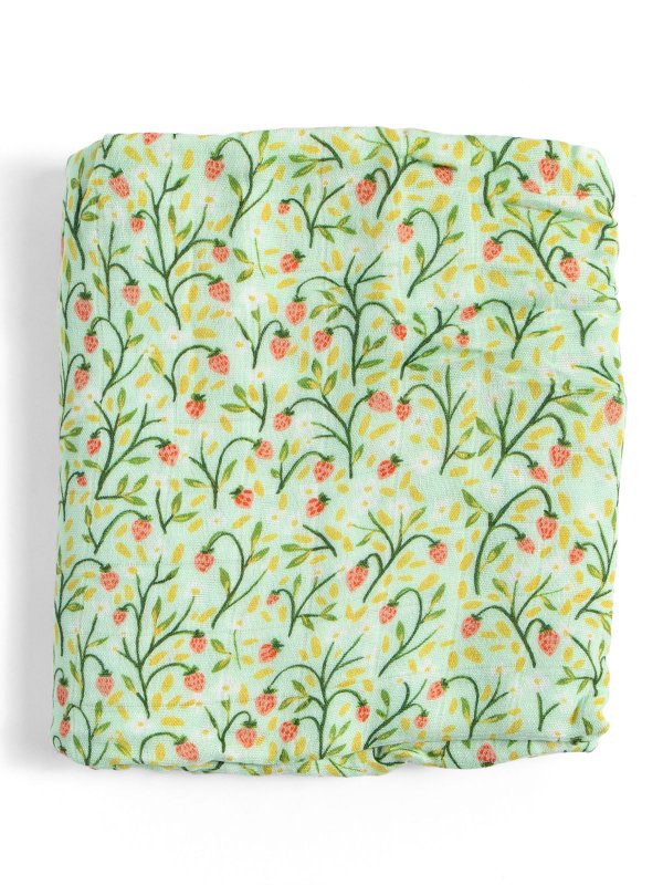 Strawberry Meadow Baby Swaddle, 3 of 5