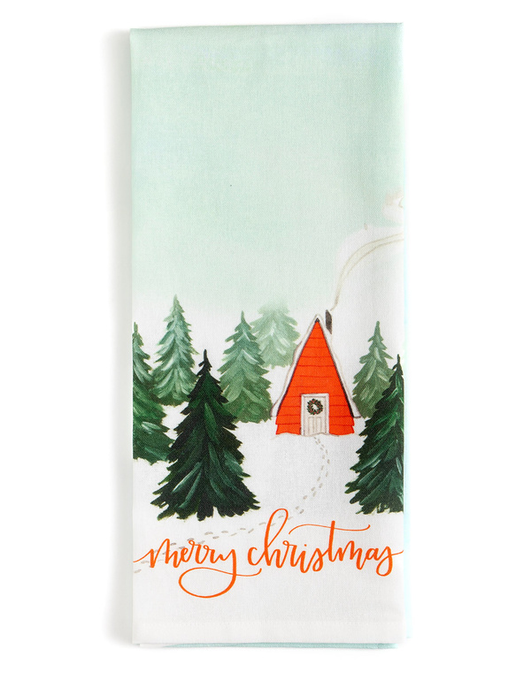 Christmas Cabin Kitchen Towel, 2 of 2