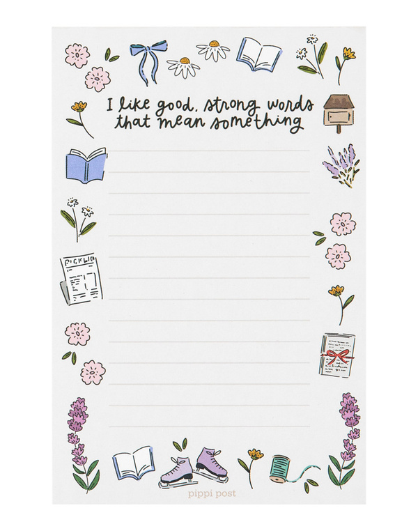 Good Strong Words Little Women 4×6 Notepad, 1 of 2