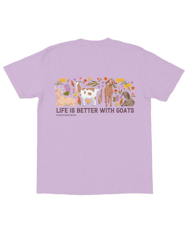Life Is Better With Goats Tee - Orchid, 3 of 4