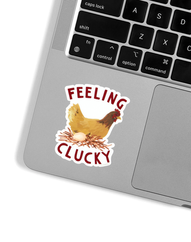 Feeling Clucky Hen Decal Sticker, 2 of 2