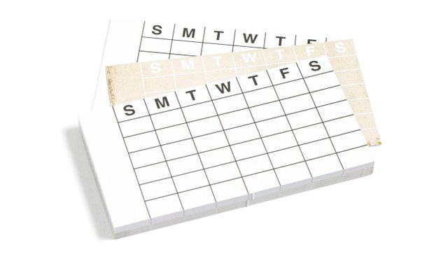 Calendar Notepad - 2×3.75 White & Aged, 2 of 3