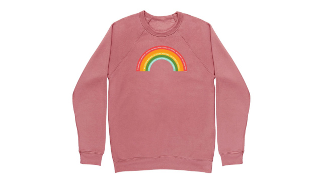 Rainbow Sweatshirt - Mauve , 1 of 2