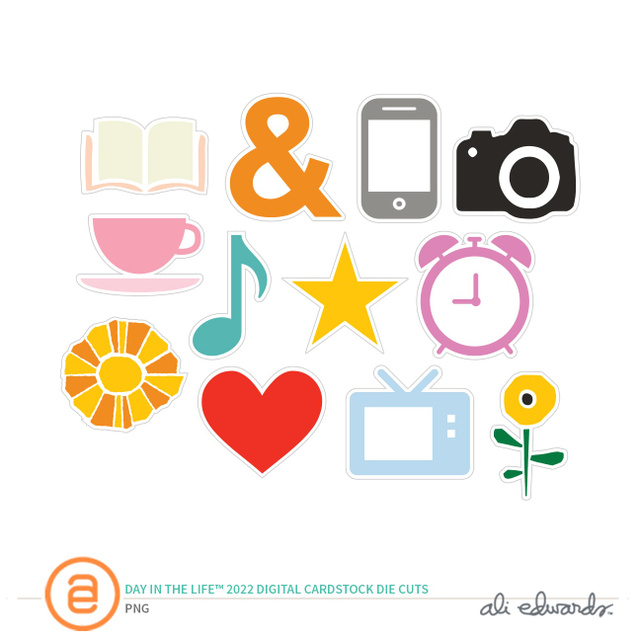 Day In The Life™ 2022 Digital Cardstock Die Cuts, 1 of 1