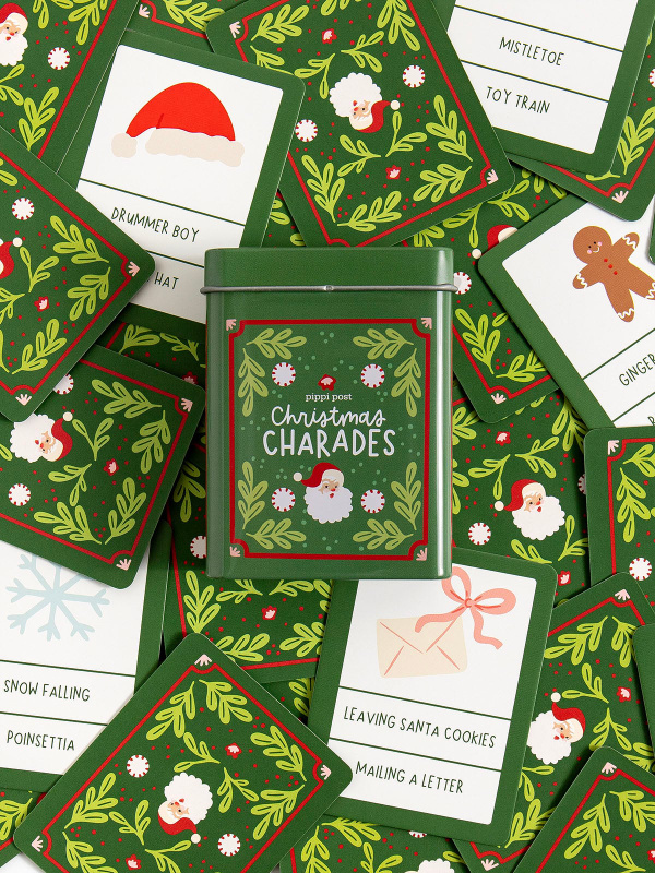 Christmas Charades Game - Deck of Cards + Storage Tin, 7 of 8