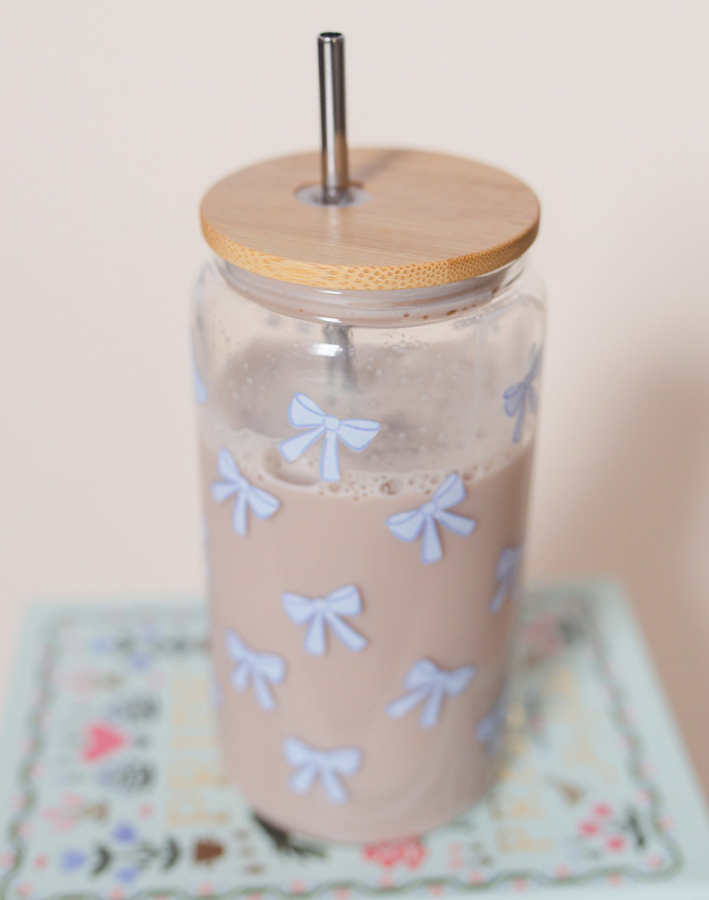 Blue Bows Glass Can, 2 of 3