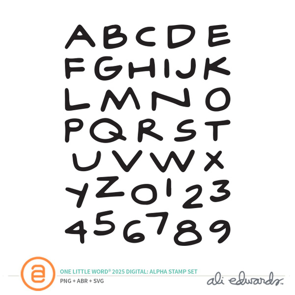 One Little Word® 2025 Alpha Digital Stamp Set, 1 of 1