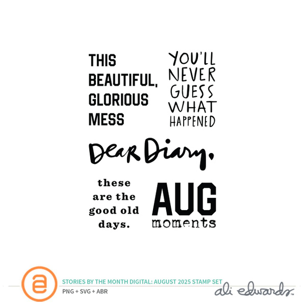 August 2025 3×4 Digital Stamp Set, 1 of 1