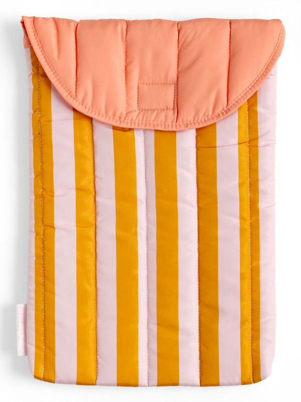 Orange Stripes Color Block Laptop Sleeve, 1 of 4
