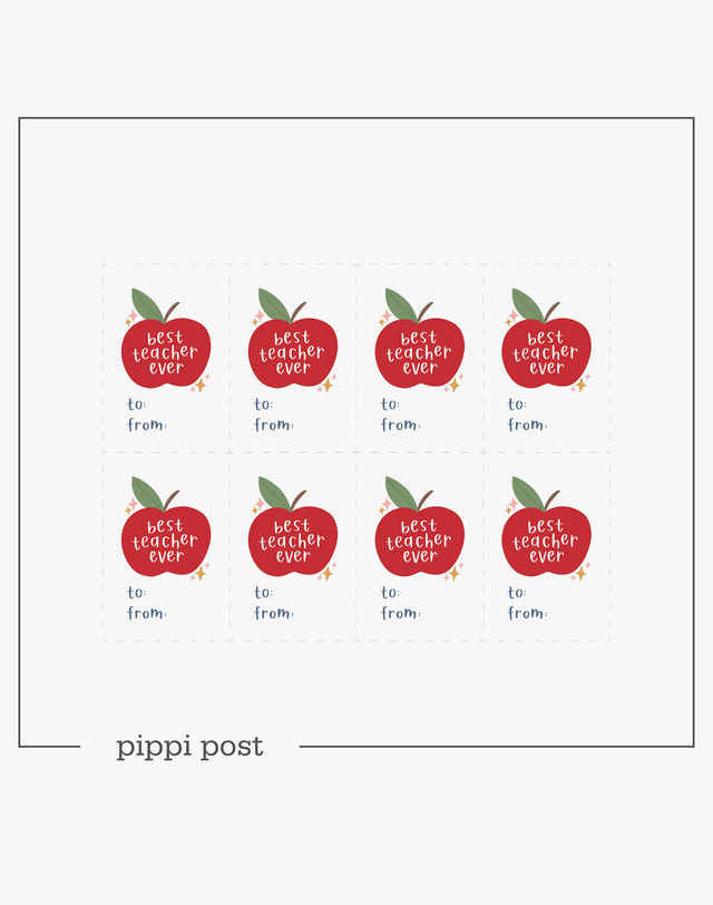 Best Teacher Ever - Digital Gift Tags, 1 of 1