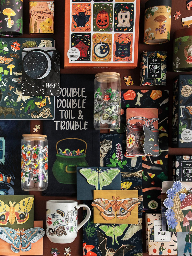 Midnight Flora & Fauna Glass Can, 5 of 5