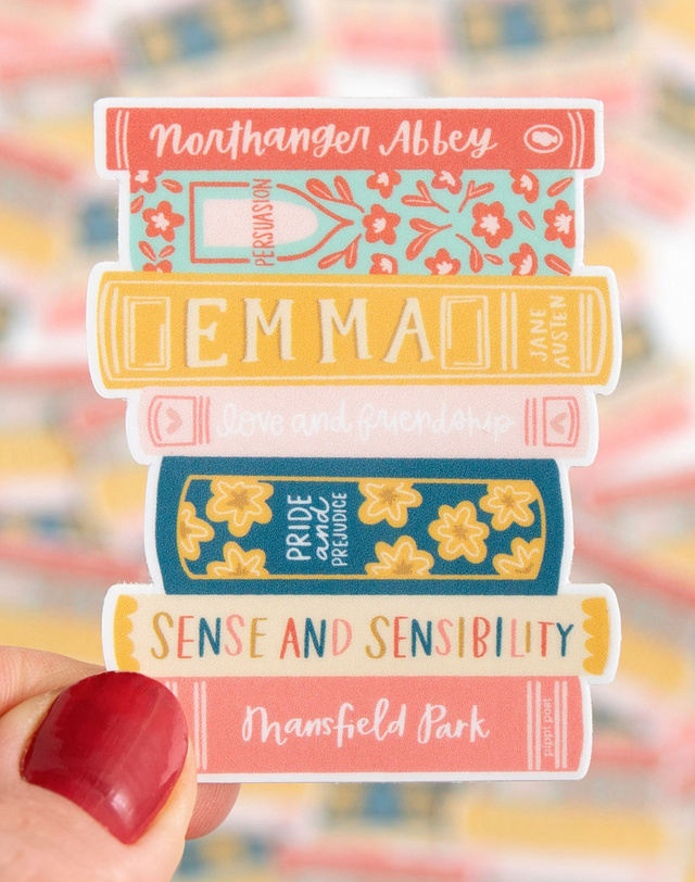 Book Stack Decal Sticker, 1 of 3