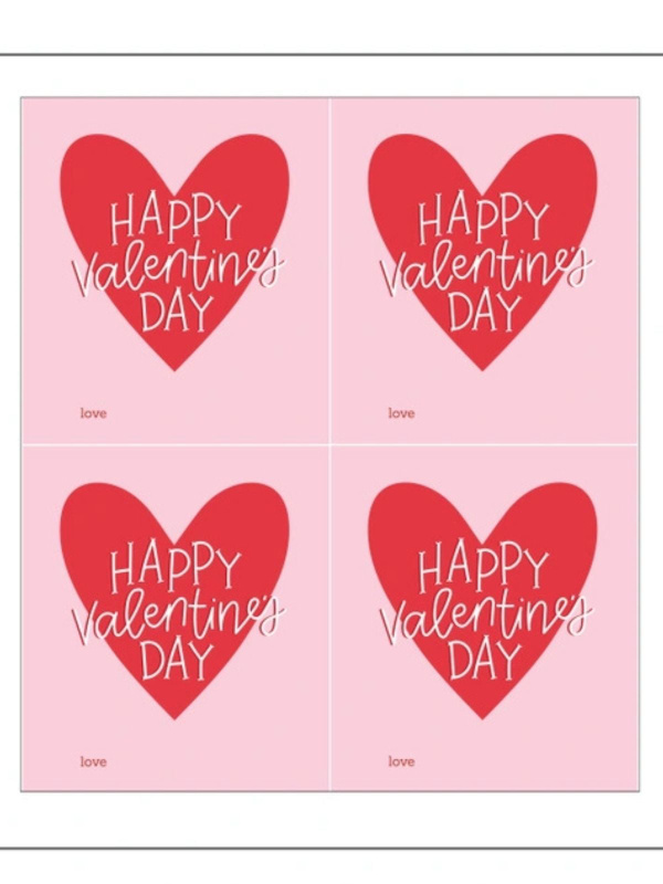 Digital Valentine Cards - Red Heart, 1 of 1