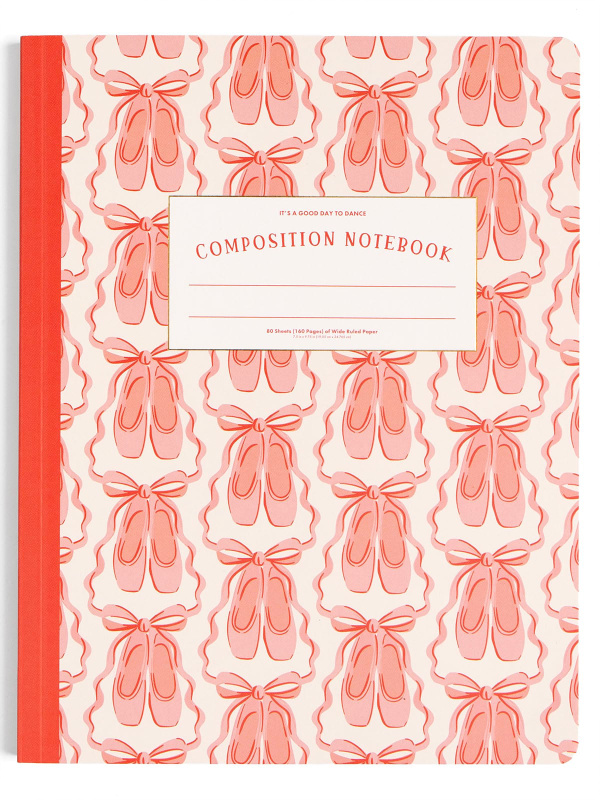 Ballet Slippers & Bows Dancer Composition Notebook, 1 of 2