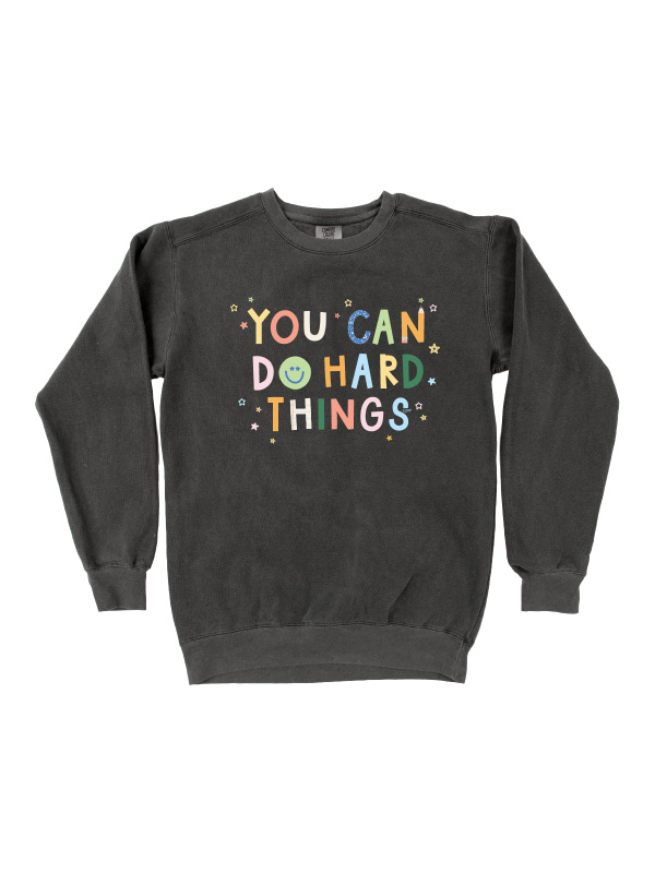 You Can Do Hard Things Sweatshirt - Pepper, 4 of 4