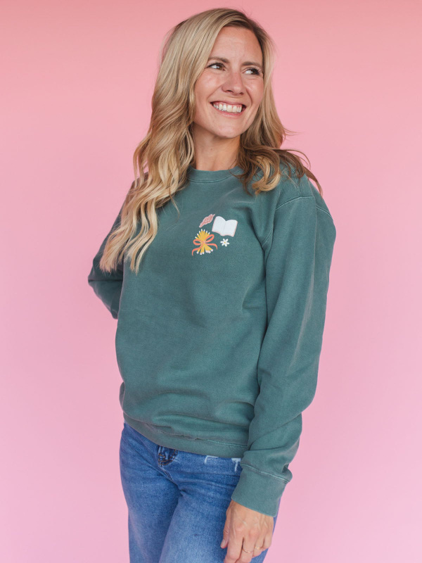 The Shop Around the Corner Sweatshirt - Blue Spruce, 1 of 6
