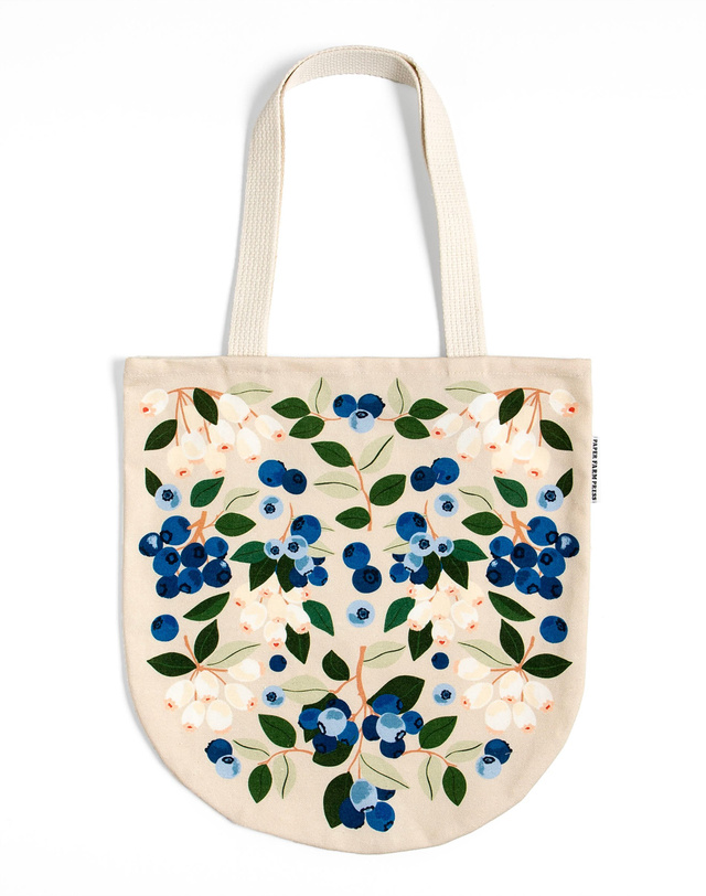 Blueberry Field Canvas Tote Bag, 1 of 1