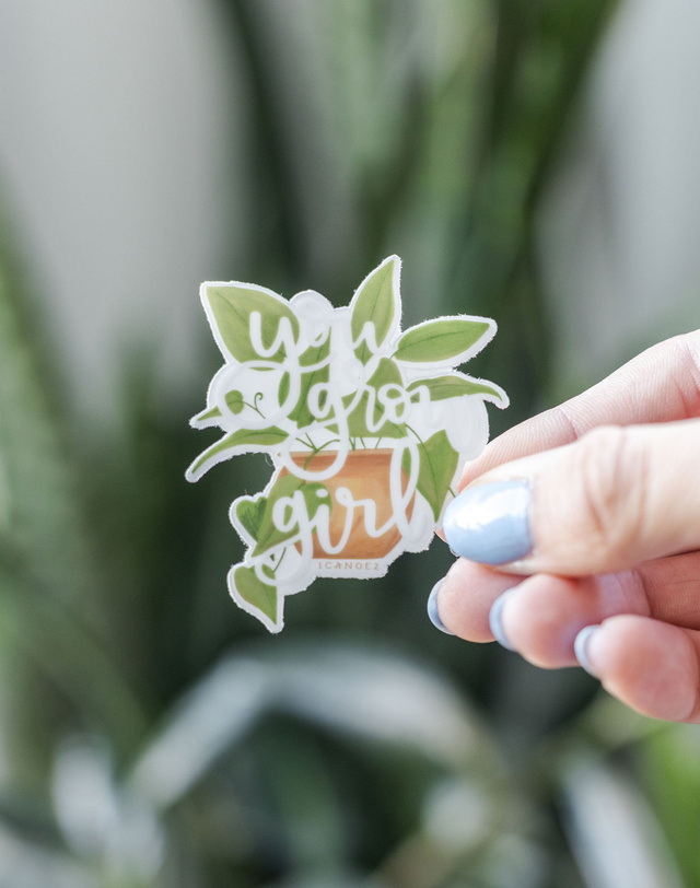 You Grow Girl Clear Decal Sticker, 2 of 5