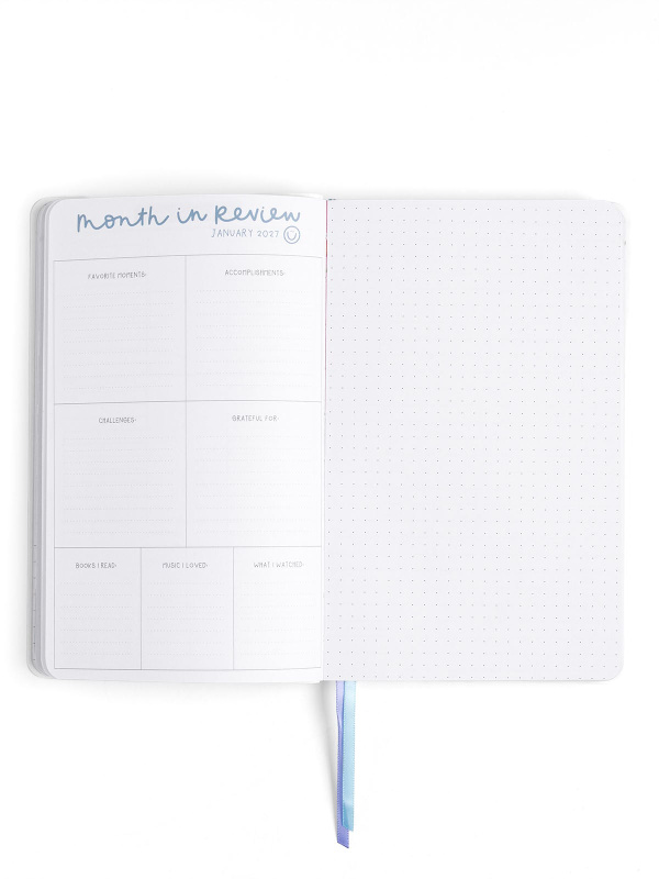 Blue Floral & Bows Petite Planner : 2027 Calendar Year, 12 of 14