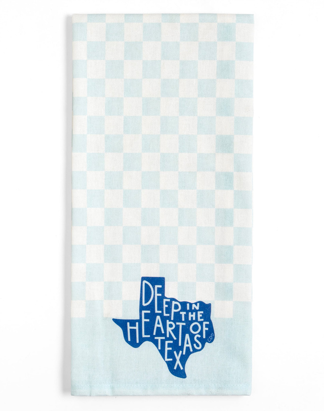 Deep in the Heart of Texas Checkerboard Tea Towel, 1 of 1