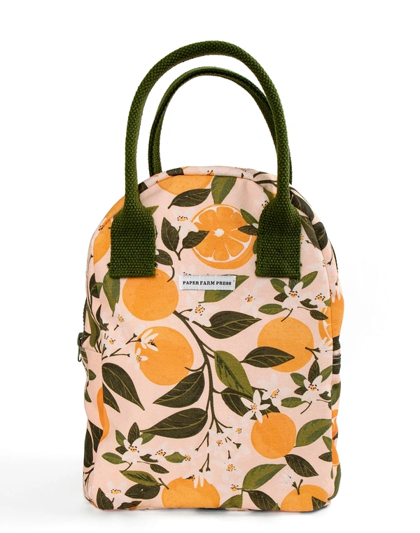 Orange Orchard Reusable Canvas Lunch Tote Bag, 3 of 10