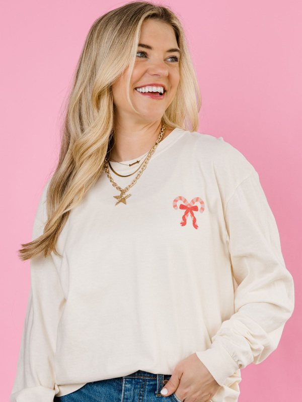 Jesus is the Reason Christmas Long-Sleeve Tee - Ivory, 2 of 5