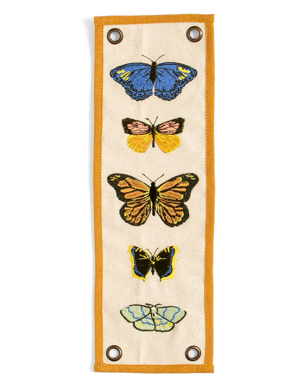 Flutter Friends Butterfly Embroidered Canvas Banner, 4 of 6