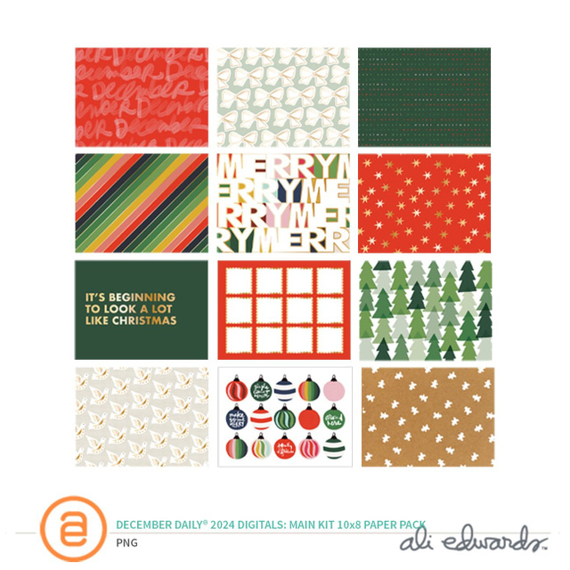 December Daily® 2024 Digital Main Kit 10×8 Paper Pack, 1 of 1
