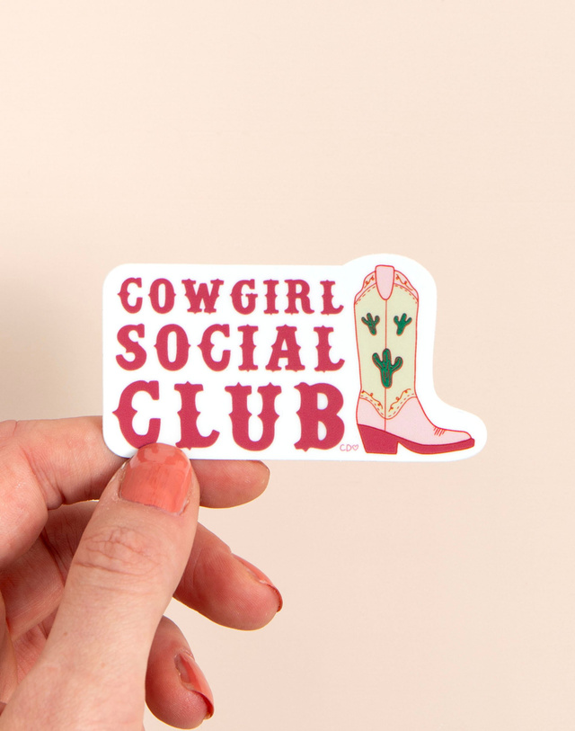 Cowgirl Social Club Decal Sticker, 2 of 2