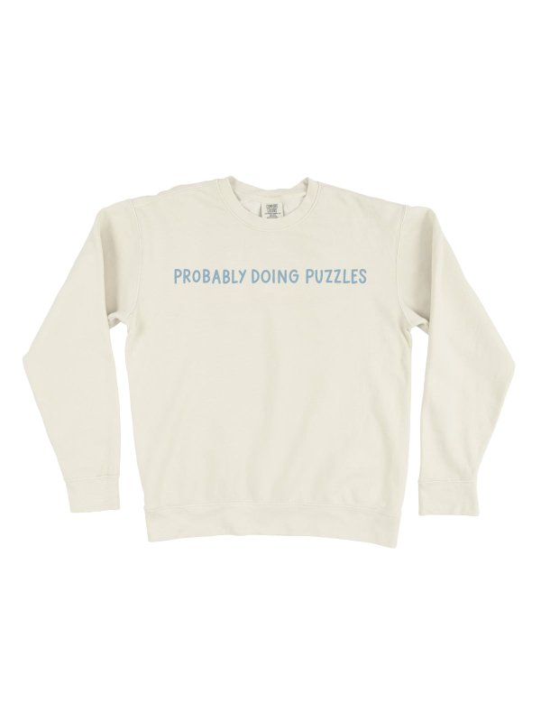 Puzzle Queen Sweatshirt - Ivory, 3 of 4