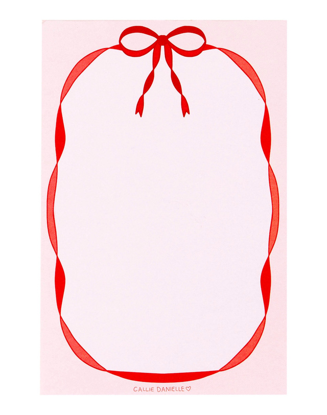 Red Coquette Bow 4×6 Notepad, 1 of 4
