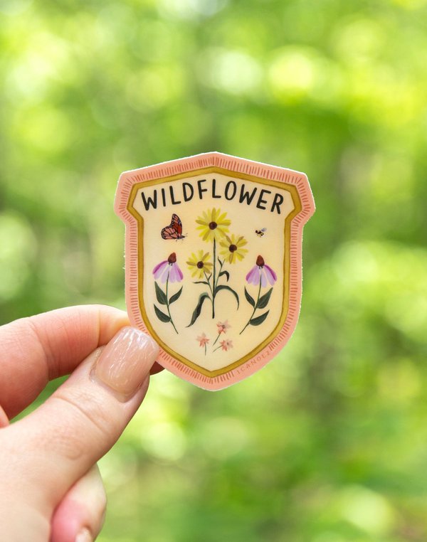 Wildflower Badge Decal Sticker, 1 of 5