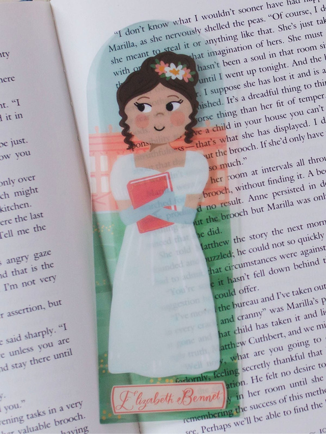 Pride and Prejudice Elizabeth Bennet Transparent Bookmark, 1 of 3