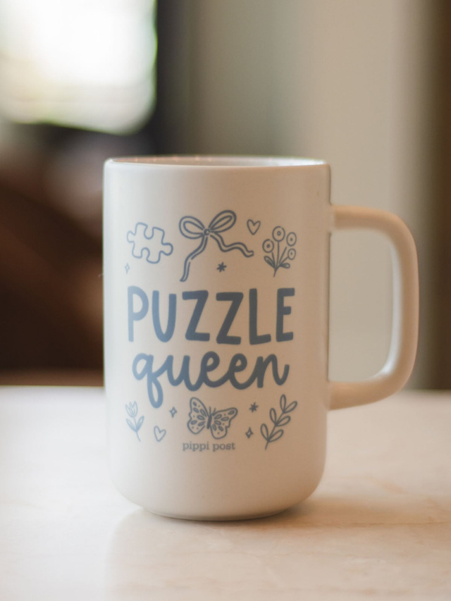 Puzzle Queen Tall Ceramic Coffee Mug, 3 of 4
