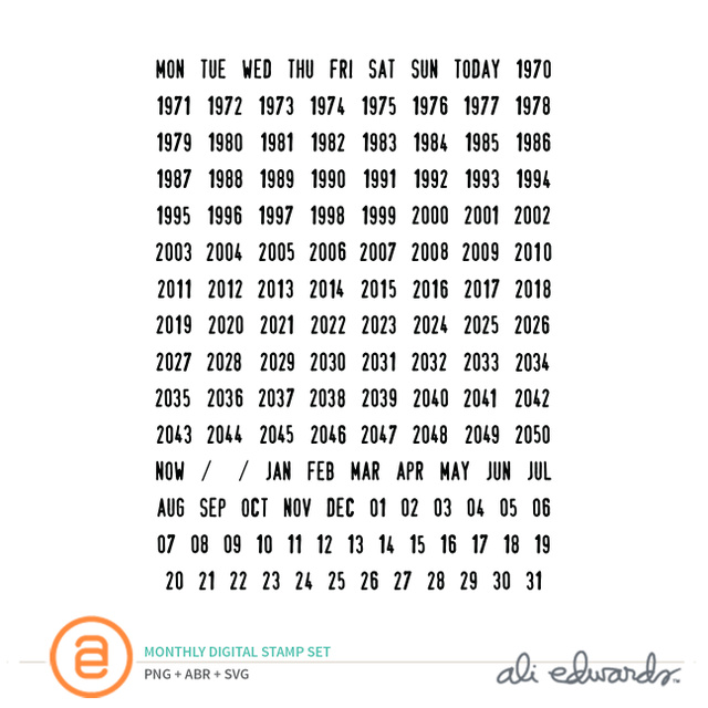 Monthly Digital Stamp Set, 1 of 1