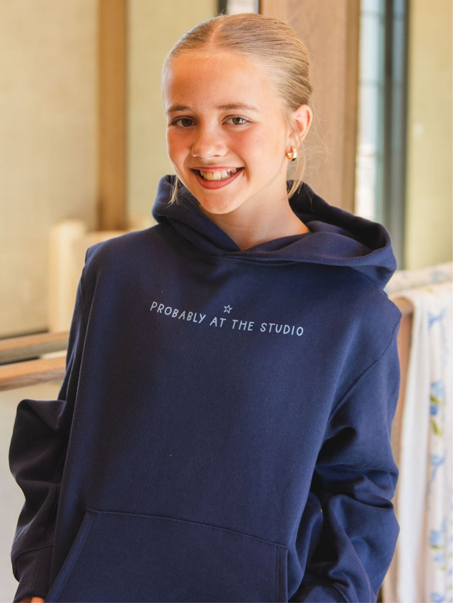 I'll Text You When I'm Done Dance Studio Hoodie Sweatshirt - Navy, 2 of 6