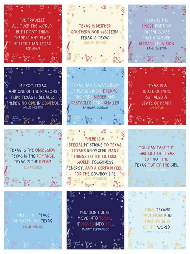 Quotes for Texans - Texas Western Card Set with Display Stand, 4 of 4
