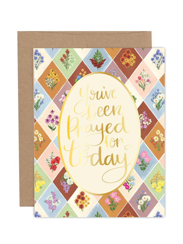 You've Been Prayed For Today Encouragement Greeting Card, 1 of 1